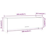 Vidaxl garde-robe chêne fumé 100x32 5x35 cm bois d'ingénierie