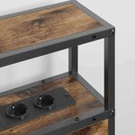 vidaXL Tête de lit de rangement Chêne fumé 120 cm Bois d'ingénierie