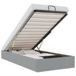 vidaXL Cadre de lit ottoman sans matelas gris clair 90x200 cm tissu