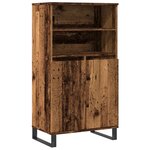 vidaXL Buffet haut vieux bois 60x36x110 cm bois d'ingénierie
