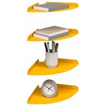 vidaXL Étagère flottante 4 Pièces Jaune moutarde 24 x 24 x 2 cm