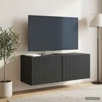 vidaXL Meuble TV mural Noir 78 5 x 31 x 30 cm Bois d'ingénierie