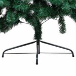vidaXL Demi-arbre de Noël artificiel pré-éclairé et boules vert 180 cm