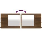 vidaXL Miroir de bain Chêne marron 60x10 5x45 cm Bois d'ingénierie