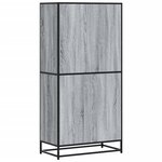 vidaXL Buffet haut sonoma gris 68x35x139 cm bois d'ingénierie