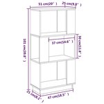 vidaXL Bibliothèque/Séparateur de pièce Gris 51x25x101 cm Pin massif