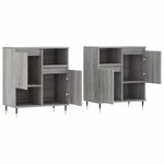 vidaXL Buffets 2 Pièces sonoma gris bois d'ingénierie