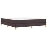vidaXL Lit à ressorts avec matelas Marron foncé 180 x 200 cm tissu