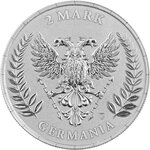 Monnaie GERMANIA Queen on the Throne 1/4 Oz Argent 2 Mark Germania 2026 (PRÉCOMMANDE)