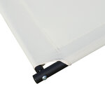 Bain de soleil transat à bascule 2 places design contemporain assise dossier ergonomiques oreiller fourni textilène métal noir et crème 200L x 140l x 85H cm