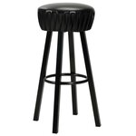 vidaXL Chaises de bar lot de 2 noir similicuir