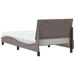 vidaXL Lit avec matelas taupe 100x200 cm tissu