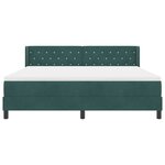 vidaXL Lit à ressorts avec matelas Vert foncé 200 x 180 cm Polyester