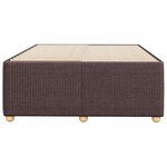 vidaXL Cadre de lit sans matelas marron foncé 120x190 cm tissu