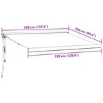 vidaXL Auvent rétractable automatique marron 350x250 cm