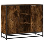 vidaXL Buffet chêne fumé 92x35x76 cm bois d'ingénierie