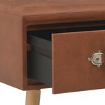 vidaXL Banc avec tiroirs 80 cm Marron Similicuir