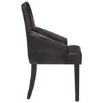 vidaXL Chaises à manger lot de 6 noir cuir de chèvre véritable