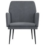 vidaXL Fauteuil Gris foncé 62x79x79 cm Velours