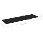 vidaXL Chaise longue double et coussins noir bois de pin imprégné
