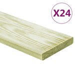 vidaXL Panneaux de terrasse 24 Pièces 2 88 m² 1 m Pin massif imprégné