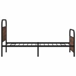 vidaXL Cadre de lit sans matelas 107x203 cm chêne marron