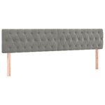 vidaXL Tête de lit à LED Gris clair 180x7x78/88 cm Velours