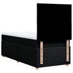 vidaXL Sommier à lattes de lit et matelas Noir 80x200 cm Tissu
