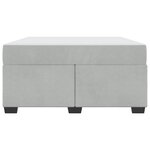 vidaXL Cadre de lit avec matelas Gris clair 140 x 200 cm tissu