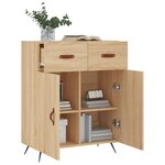 vidaXL Buffet chêne sonoma 69 5x34x90 cm bois d'ingénierie