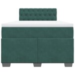 vidaXL Sommier à lattes de lit et matelas Vert foncé 120x200cm Velours