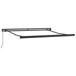 vidaXL Auvent rétractable jaune et blanc 3 5x2 5 m tissu et aluminium