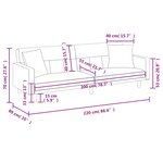 vidaXL Canapé-lit avec coussins taupe tissu