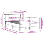 vidaXL Lit bibliothèque sans matelas 140x200 cm bois massif de pin