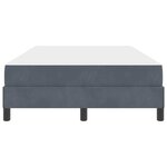 vidaXL Lit boxspring avec matelas Gris foncé 120 x 200 cm Velours