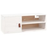vidaXL Armoire murale Blanc 80x30x30 cm Bois de pin massif