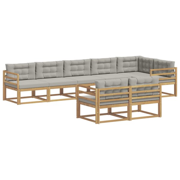vidaXL Ensemble de canapés d'extérieur 6 pc Blanc et gris clair