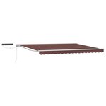 vidaXL Auvent rétractable électrique Marron et blanc 5 x 3 m