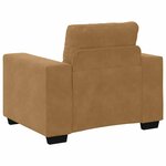 vidaXL Ensemble de Canapés 3 Pièces Marron 221 x 78 x 80 cm Velours
