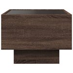 vidaXL Table d'appoint et LED chêne marron 40x40x30 cm bois ingénierie