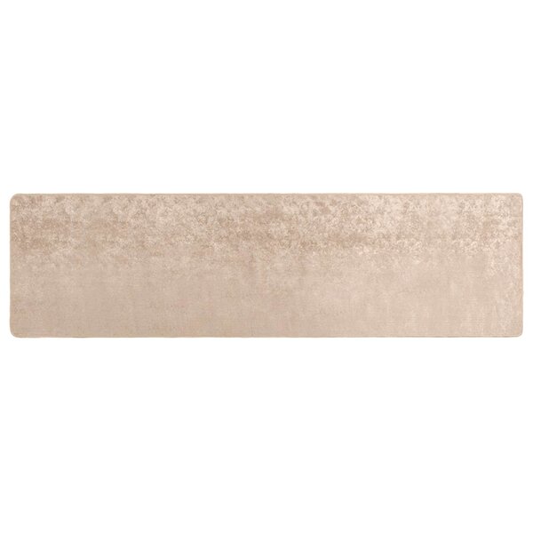 vidaXL Coureur de Tapis MARSA Beige 100 x 400 cm Polyester et PVC