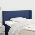 vidaXL Tête de lit avec oreilles Bleu 83x16x78/88 cm Tissu