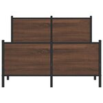 vidaXL Cadre de lit métal avec tête de lit et pied de lit 137x190 cm