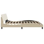 vidaXL Cadre de lit sans matelas crème 200x200 cm tissu