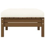 vidaXL Canapé 2 places de jardin et coussins crème bois de pin solide