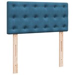 vidaXL Sommier à lattes de lit avec matelas bleu 90x200 cm velours