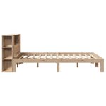 vidaXL Lit bibliothèque sans matelas 135x190 cm bois de pin massif