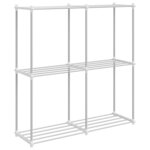 vidaXL Étagère de rangement blanc 43 x 27 x 90 cm Aluminium