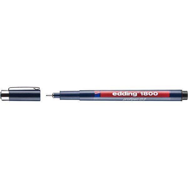 Feutre Fin de Précision 1800 Noir Pointe Fine (0.3) 0 35 mm EDDING