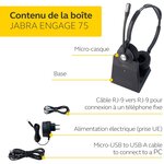Jabra evolve 30 uc mono casque - casque unified communications pour voip softphone avec annulation passive du bruit - câble usb